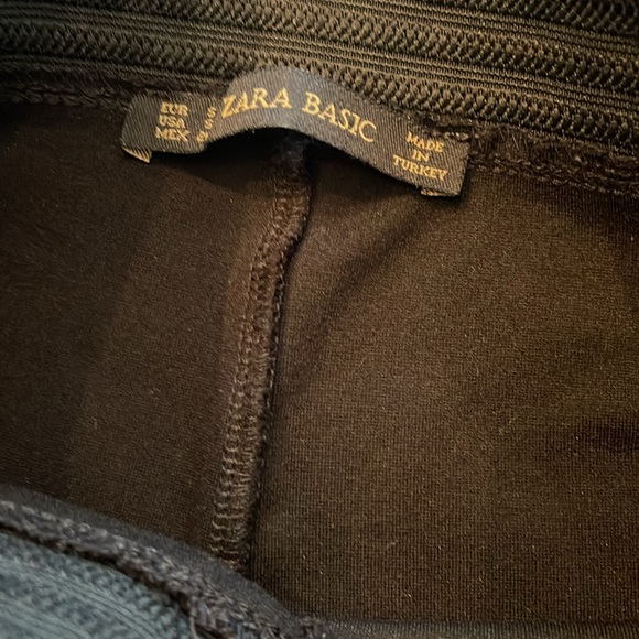 ZARA High Waisted Black Ankle Pants Leggings Small - Picture 2 of 4